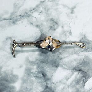 Vintage Tie Clip with Hound Dog Equestrian Gold Tone Stratton Imitation